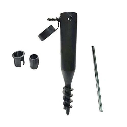 ® Vite nera in plastica resistente con barra in acciaio punta del terreno