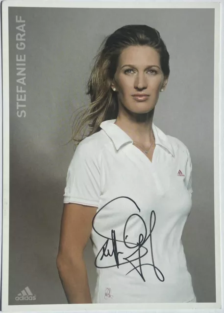 Steffi Graf signiert Karte Original Unterschrift Signatur Autogramm Tennis
