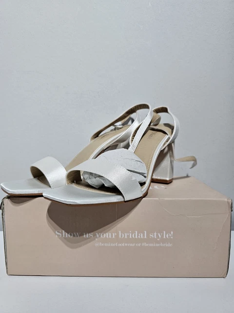 Sandali Be Mine Bridal Occhiolino Tacco Avorio Satinato Taglia UK6