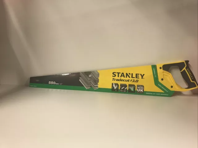 Stanley Tradecut 3.0 22" Hand Saw 550Mm  Universal Cut7 Tpi / 8Pt