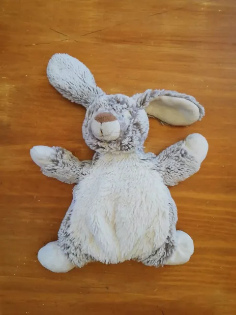 O/ Doudou Peluche Nicotoy Simba Toys Lapin Blanc Marron Chiné
