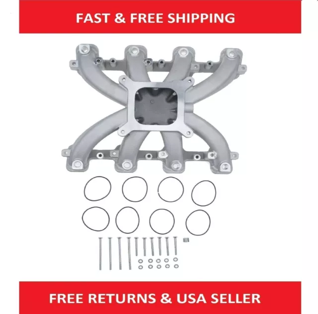 Engine Manifold Intake Gasket Mid-Rise EFI Plane W/O-Ring For 2007-2017 GM LS3