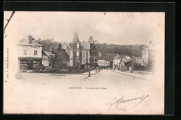 CPA Brionne, Avenue de la Gare