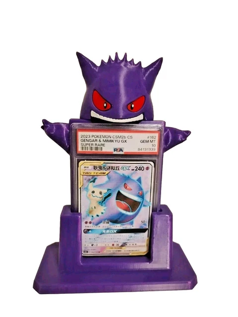 pokemon graded card stand 9-Slot Black Acrylic Display Holder for PTCG Rating Card Yu-Gi-Oh Trading Cards Crystal Clear Edges The PSA holder features a sleek black base that holds the card at a slight angle for superior presentation Graded Card Stands Pokemon Graded