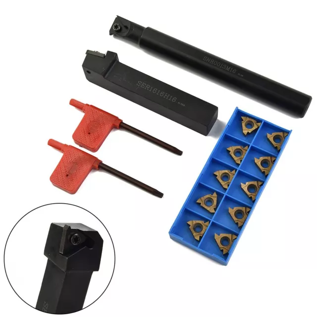 Easy to Replace 12pcs Boring Bar Lathe Internal Threading Inserts for Turning