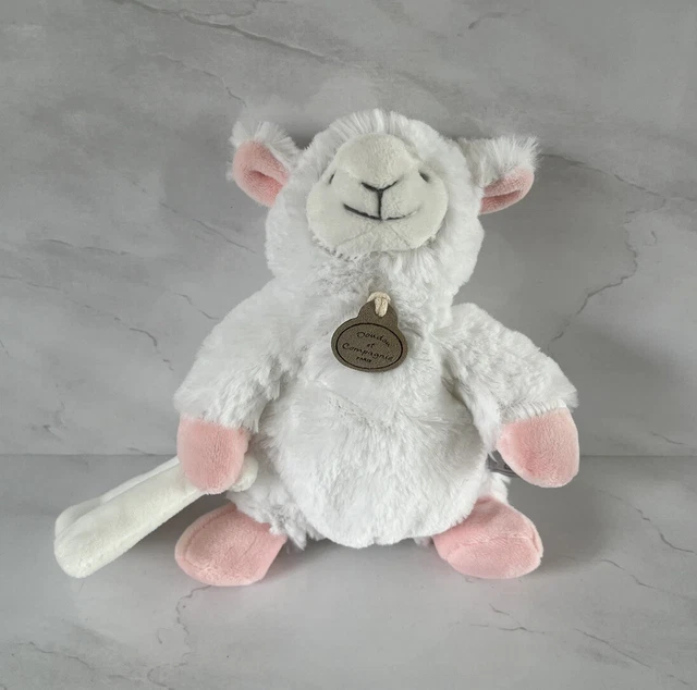 DOUDOU ET COMPAGNIE Pink White Lamb Sheep 7 Soft Toy Comforter Baby Sheep 14.00 PicClick UK