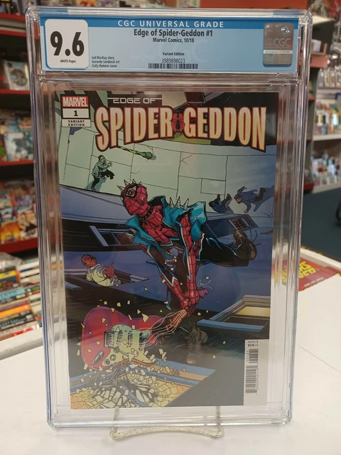 EDGE of SPIDER-GEDDON #1 Variant (Marvel , 2018) CGC Graded 9.6 ~ White Pages
