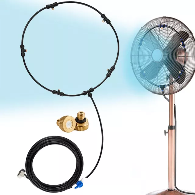 20ft Fan Misting Kit Outdoor Mist Cooling System Water Mister Spray Fan Mister