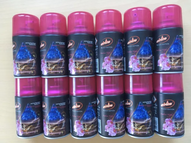 12 X AIRLINE NACHFÜLLER BLACK EDITION Arabian Night  FÜR AIRWICK FRESH MATIC