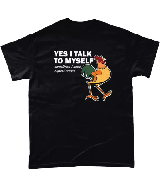 YES I TALK TO MYSELF Mens Funny T-Shirts novelty t shirt clothing tee joke gift
