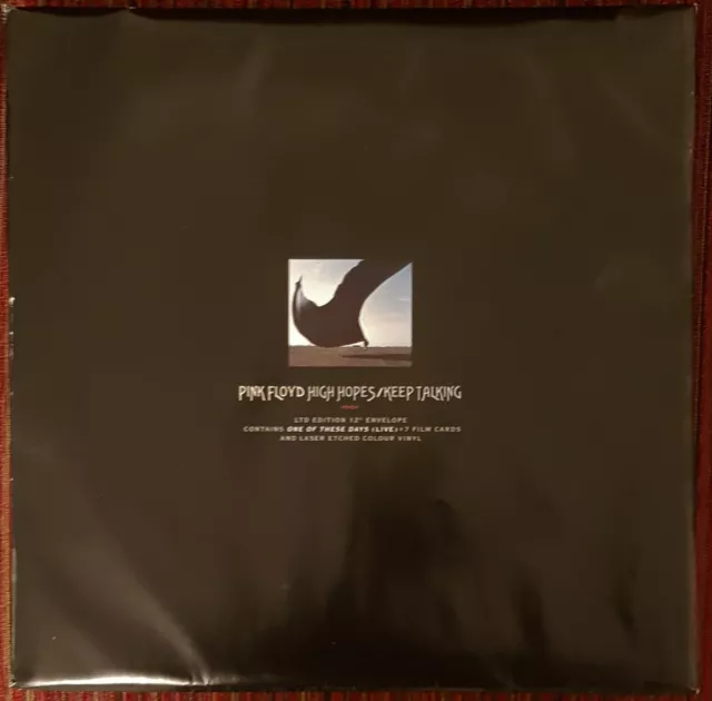 Pink Floyd High Hopes 12 Inch Uk Etched Blue Vinyl Single With 7 Film Cards