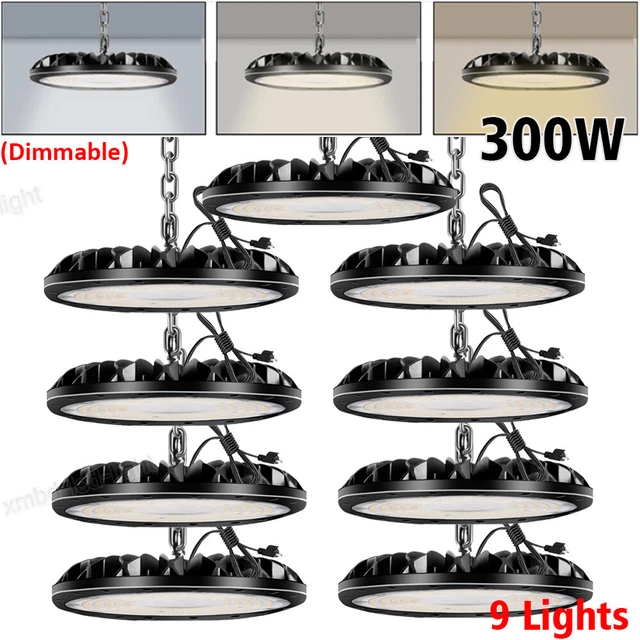 9x 300W UFO LED High Bay Light Industrial Commercial Factory Warehouse Light US