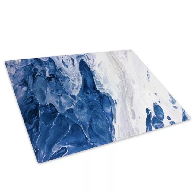 Blue White Grey  Marble Glass Chopping Board Kitchen Worktop Saver