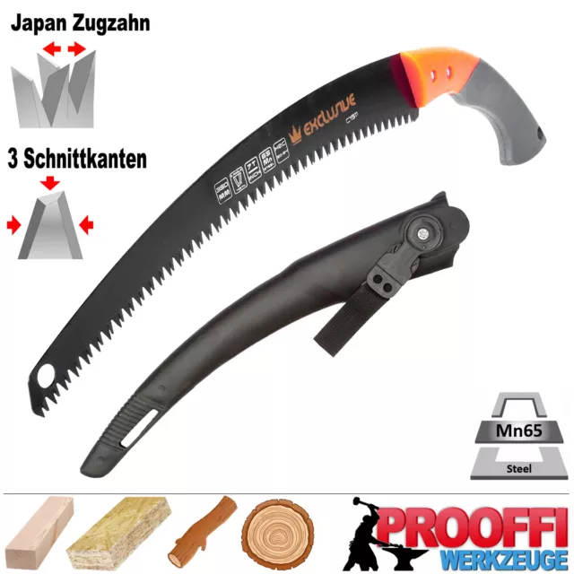 Profi Handsäge Ast Baumsäge Outdoor Garten Holz Säge Japan Zugzahn TEFLON C1911