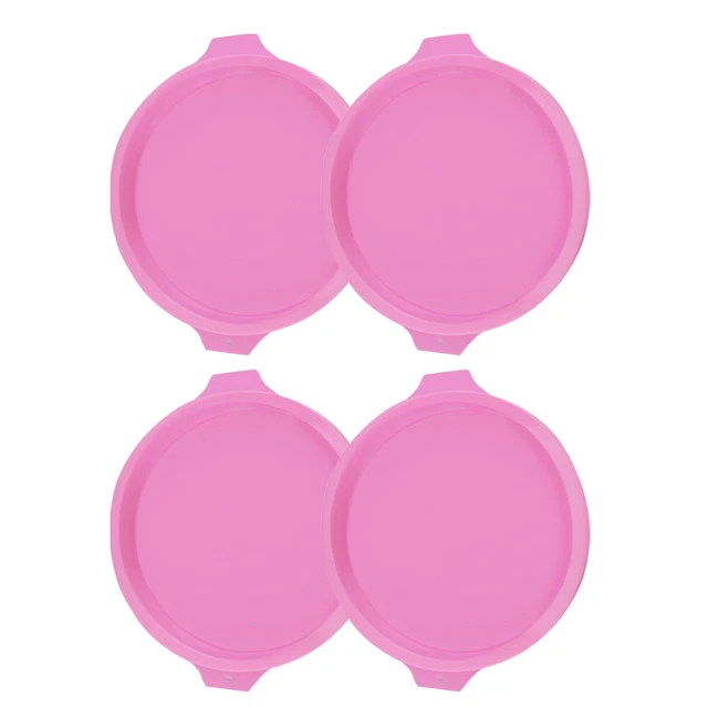 4 PIEZAS Redondo Flexible Práctico Hornear Forma Pastel Sartén Para Cocina Restaurante