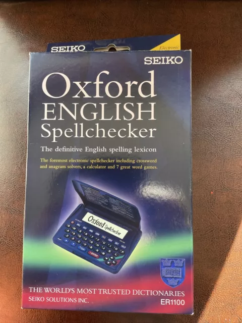 Seiko ER1100 Oxford English SpellChecker Crossword Solver Calculator Games