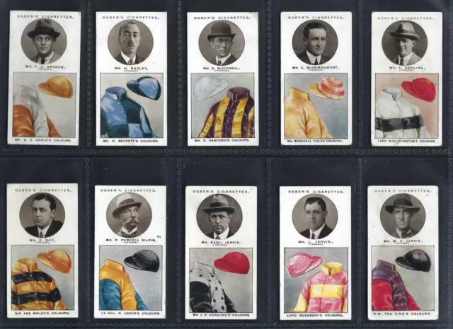 Ogdens - Trainers And Owners Colours, 1St - Full Set Of 25 Cards