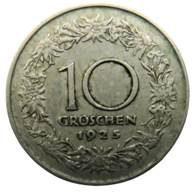 1925 Austria 10 Groschen Coin