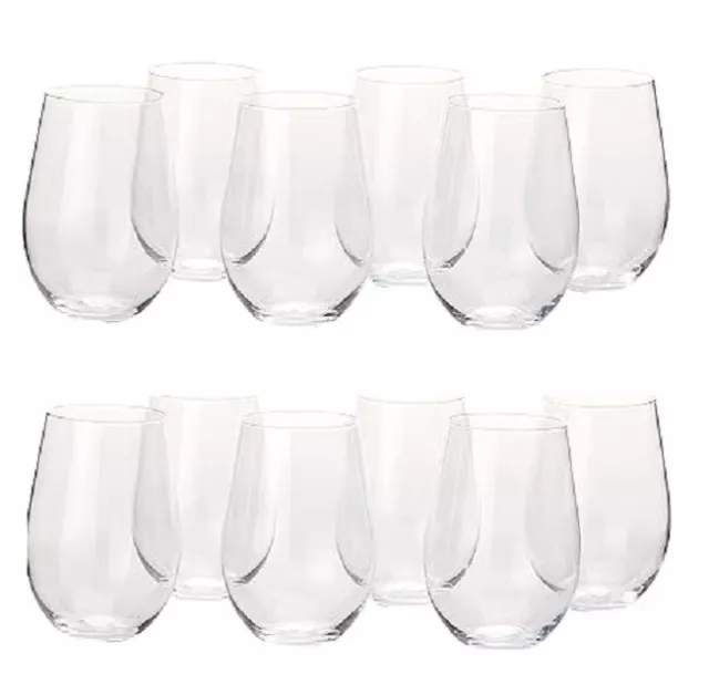 NEW Maxwell & Williams 12 x 580ml Mansion Stemless Red Wine Glasses [2 x 6-Pack]