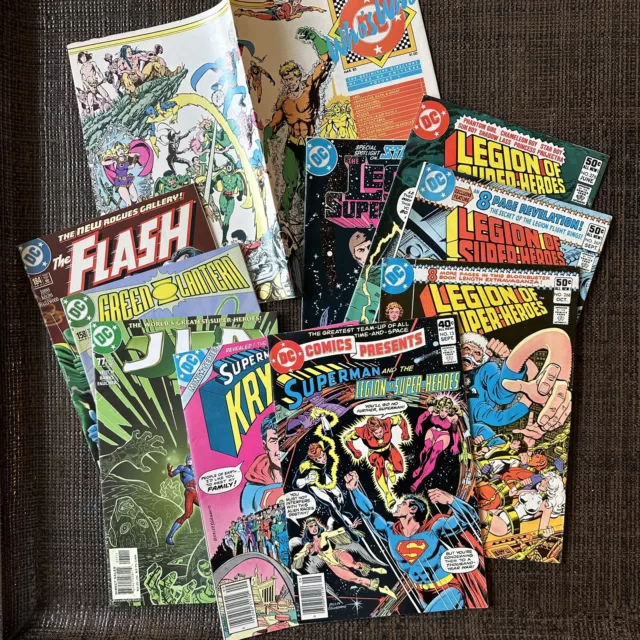 Lot/10 Vintage DC COMICS 1970s-1980s Mixed Bulk Books SUPERMAN JLA GREEN LANTERN