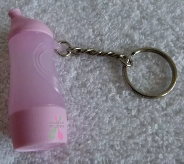 Tupperware Keyrings, Keychain, Bottle Light Pink - Brand New