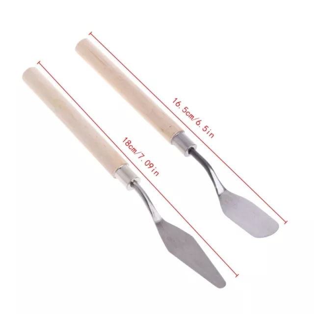 Palette Spatula 2Pcs Beginners Starters Art Creation Color Mixing Practical
