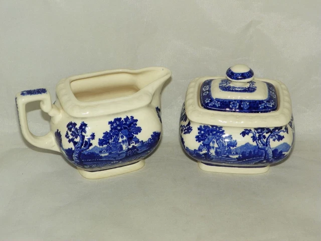 Zuckerdose + Milchkännchen von Villeroy & Boch Rusticana blau