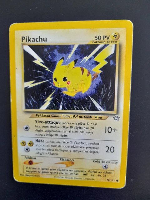 CARTE POKEMON PIKACHU 70/111 Edition 1 Neo Genesis EUR 22,00 - PicClick FR