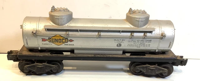 Lionel O Gauge 6465 Sunoco 2 Dome Tanker