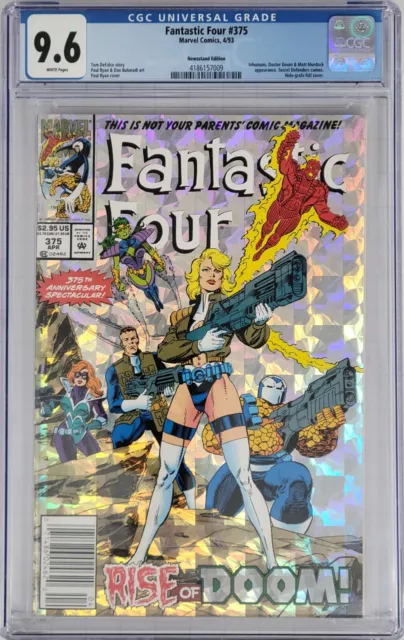 CGC 9.6 == 1993 FANTASTIC FOUR #375 / Doctor Doom / Holo-grafx Cover / Free Ship
