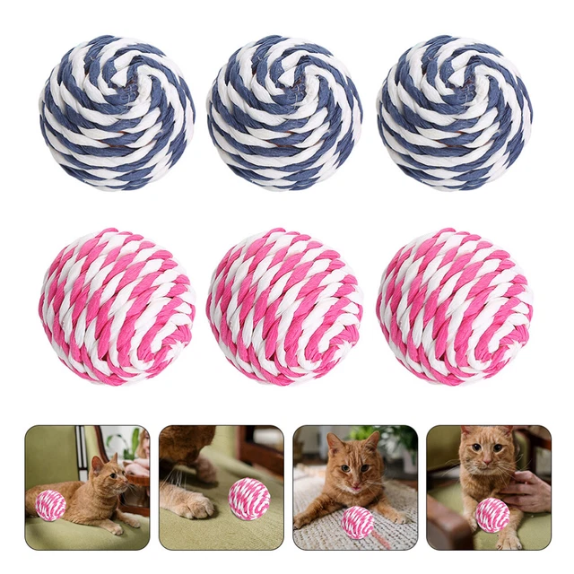 6 Pcs Cat Playing Balls Teething Toys Pet Toy Puppy Chew Toy Pet Cat