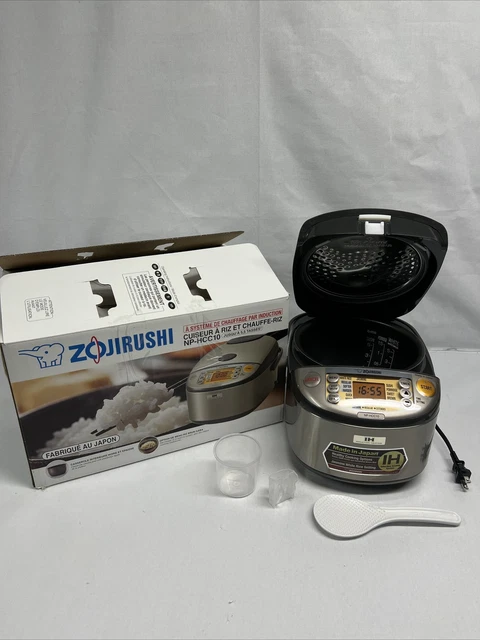 Zojirushi NP-HCC10XH Induction Heating System Rice Cooker and Warmer, 1 L, Gray