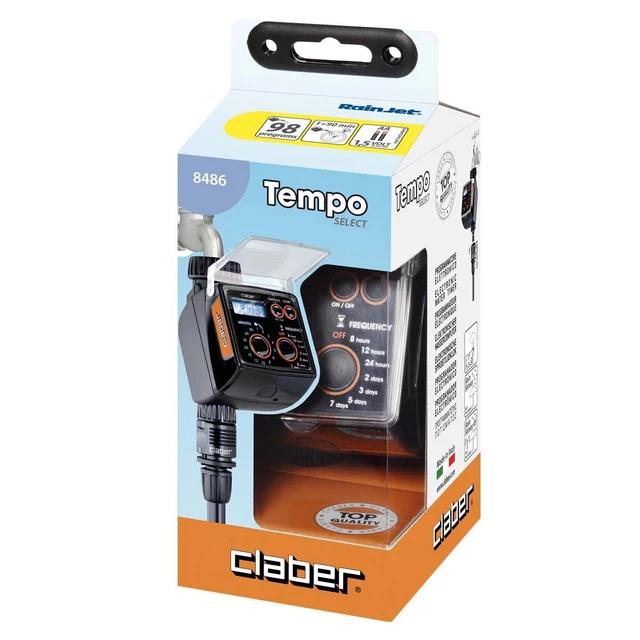 Claber 8486 Centralina Programmatore Tempo Select Irrigazione Giardino Prato Lcd 3