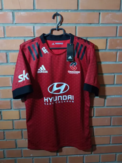 Crusaders Jersey Rugby Home Shirt Red Adidas GK3811 Trikot Mens Size L