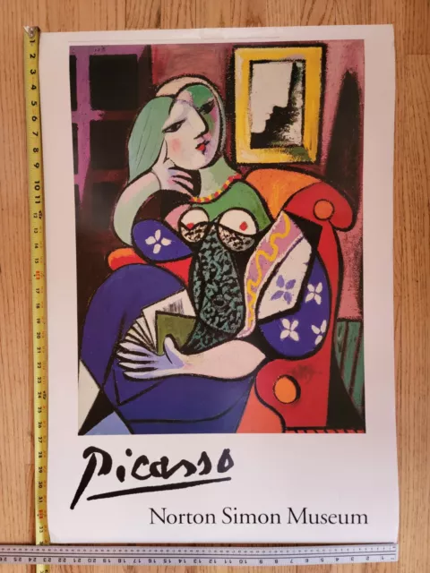 Woman with a Book • Pablo Picasso Poster • Norton Simon Museum • 34"x23" • 1996