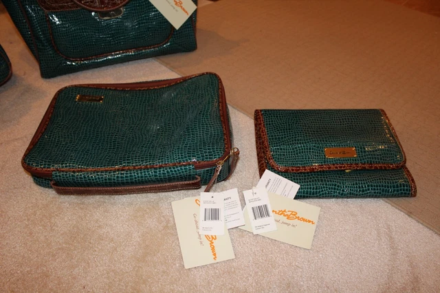 Samantha Brown 4 Peace Luggage Set-Sea Glass/Camel- Under Seat Bag and Dowel Bag 3