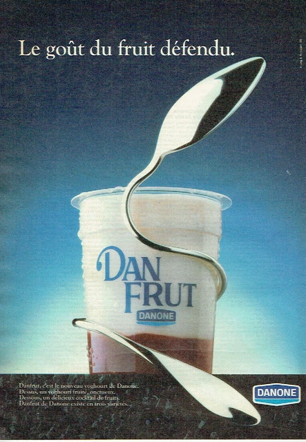 Affiche page publicitaire vintage Yoghourt Danone de 1980 - Collection