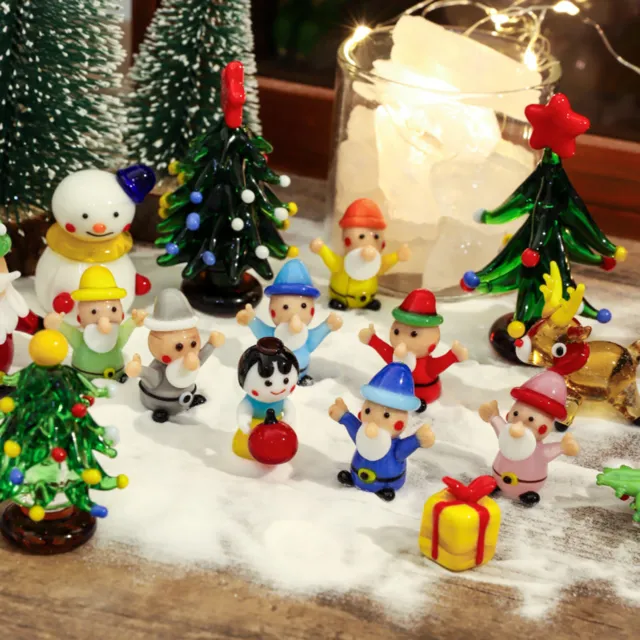 Santa Model No Odor Decorate Miniature Christmas Ornament Vibrant Color
