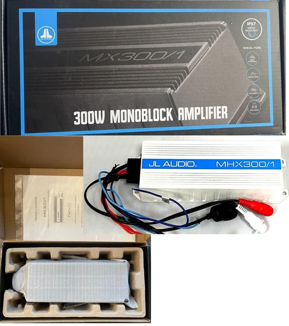JL AUDIO MX300/1 Marine Monoblock 300w RMS Amplifier IPX7 ClassD Wide