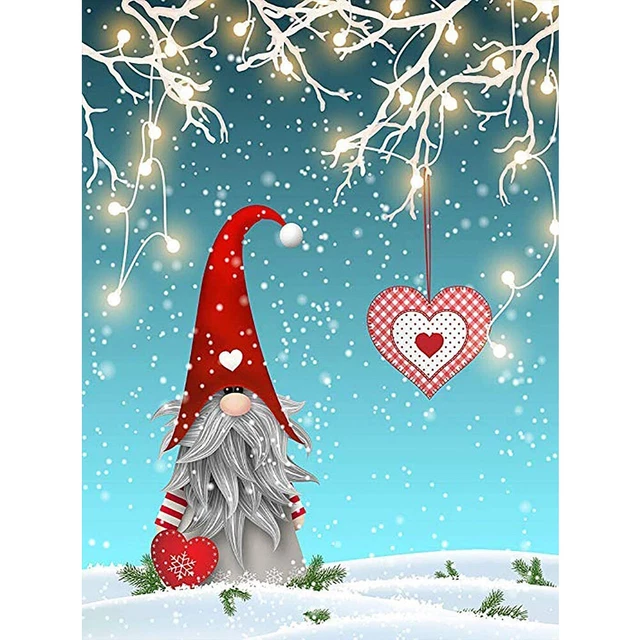 Full Cross Stitch DIY Eco-cotton Thread 11CT Stamped Christmas Goblin Decor Kit