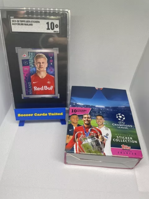 Topps UEFA Champions League 2019-20 Boîte de 200 autocollants 20 paquets...