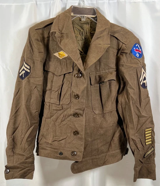 WW2 WWII US Army Pacific Technician Ike Uniform Jacket Size 36 L Long