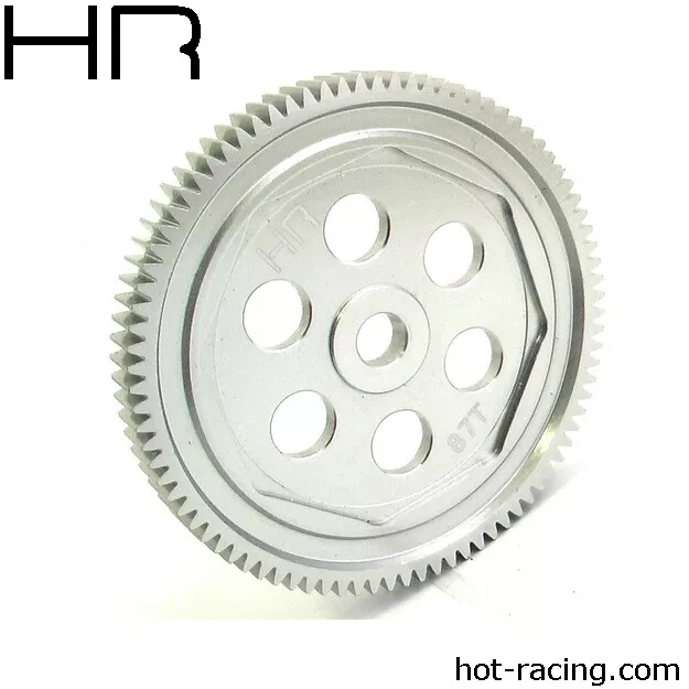Hot Racing 1/10th Scale 87T 48P Aluminum Spur Gear/AE SC10/B4/T4  HRASCT887H