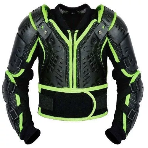 Kid Children Motorcycle Body Armor Kids Motorbike Armour Jacket Protection Green