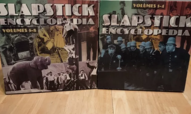 Slapstick Encyclopedia, Lot Of Two Box Sets, Volume 1-4, Volume 5-8   LaserDiscs