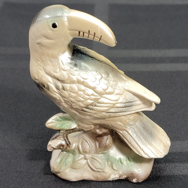 Vintage ART LINE Small Ceramic Toucan Bird Figurine made in Japan 4.5" tall