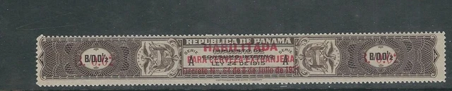 PANAMA 1915 REVENUE, IMPUESTO de CONSUMO REVALUED ovpted HABILITADA etc VF MLH