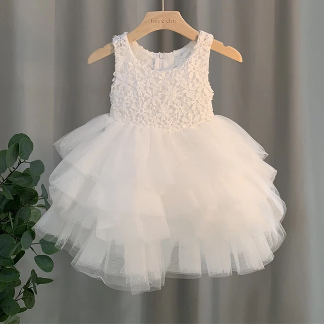 Newborn Baby Girls Baptism Party Dress Set Birthday Tutu Skirt Princess Costume