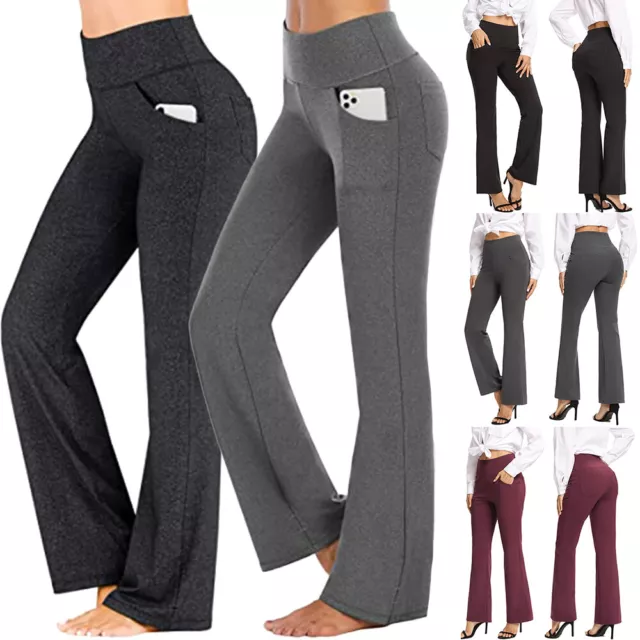 Zenana Plus Size Yoga Pants Womens Fold Over Waist Flare Cozy Burgundy 1X  2X 3X