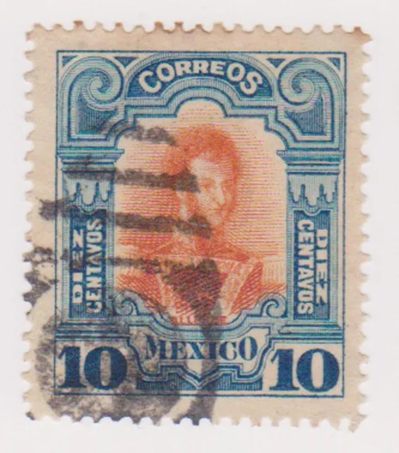 (MCO-115) 1910 Mexico 10c orange &blue ALLENDE (B)